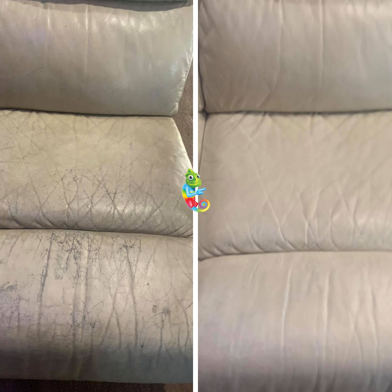 Repaired Leather sofa seats