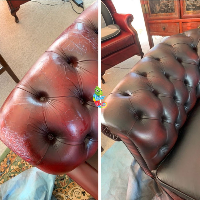 Restored Leather chesterfield