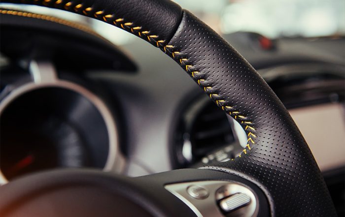 Repaired Leather Steering Wheel image