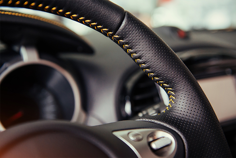 Repaired Leather Steering Wheel image